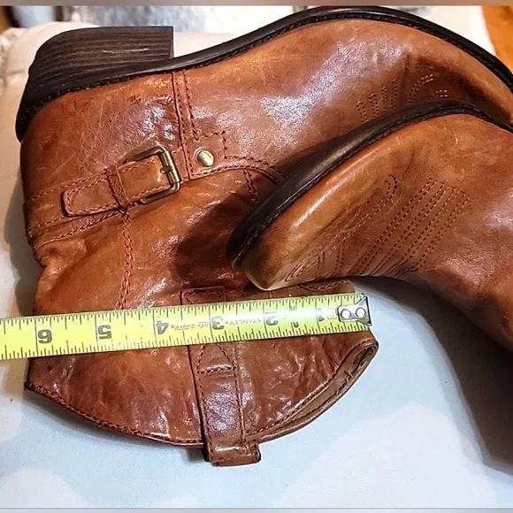 Franco Sarto women's waco brown leather upper western ankle boots booties 8.5 - Picture 8 of 11
